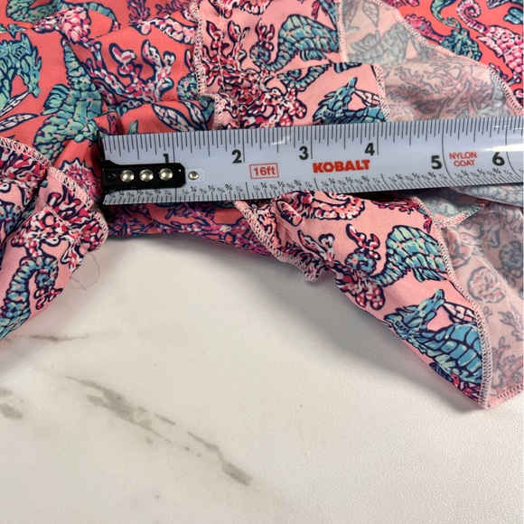 NWT Simply Southern Seahorse Pink Ruffle Short adjustable drawstring waist OS - Picture 5 of 5